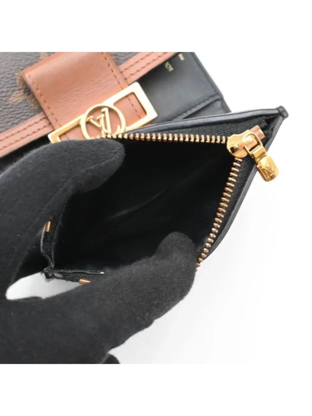 Louis Vuitton Monogram Reverse Dauphine Compact Trifold Wallet